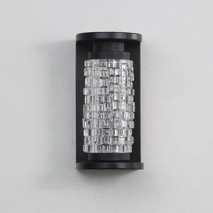 Waterproof Imitation Crystal Cylinder LED Wall Sconce Lamp