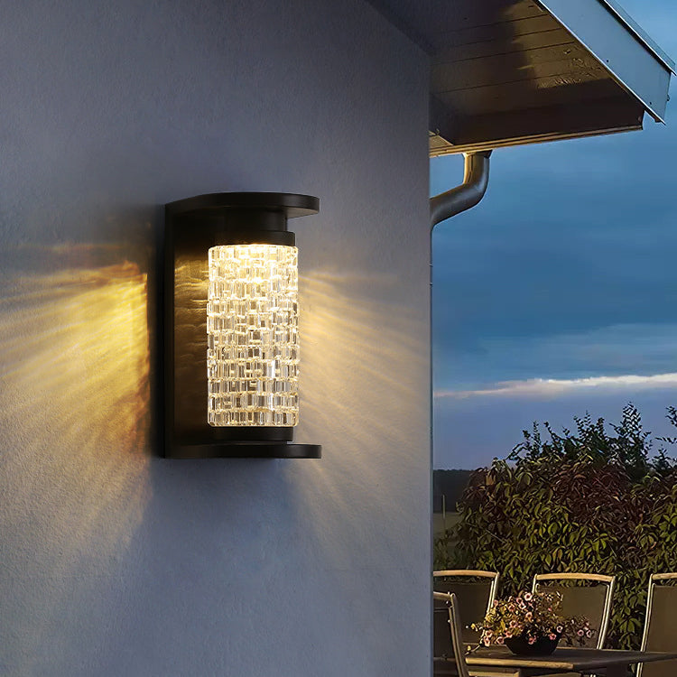 Waterproof Imitation Crystal Cylinder LED Wall Sconce Lamp