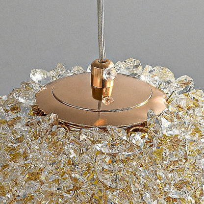 Hardware Crystal Ball Diamond 1/2 Light Wall Sconce Lamp