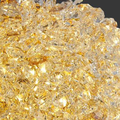 Hardware Crystal Ball Diamond 1/2 Light Wall Sconce Lamp