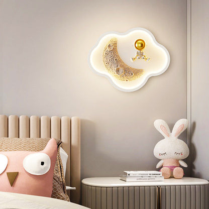 Iron Moon Astronaut Round Cloud Heart LED Wall Sconce Lamp