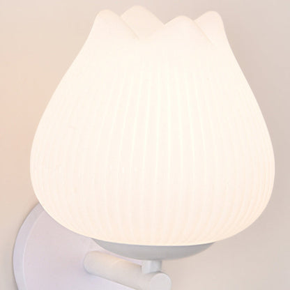 Nordic Iron PE Orchid Striped Ball 1-Light Wall Sconce Lamp
