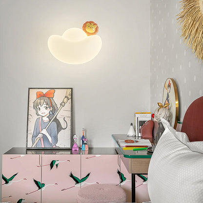 Kids Gold Bullion Animal Wealthy God LED Wall Sconce Lamp