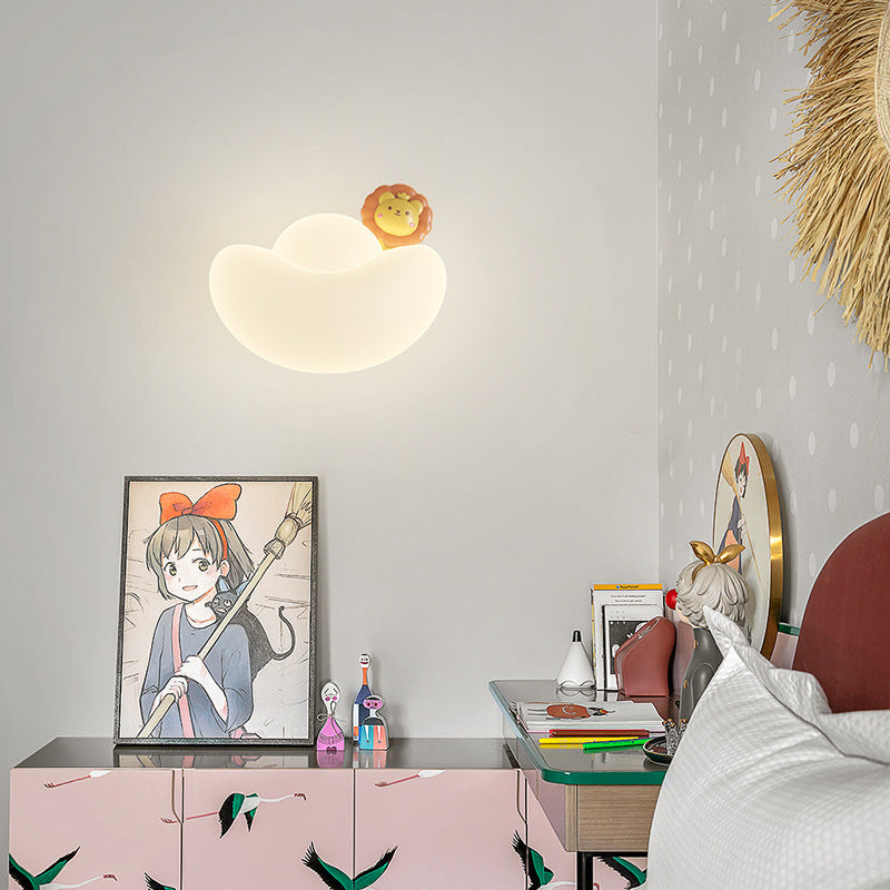 Kids Gold Bullion Animal Wealthy God LED Wall Sconce Lamp