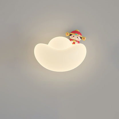 Kids Gold Bullion Animal Wealthy God LED Wall Sconce Lamp
