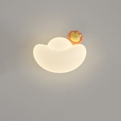 Kids Gold Bullion Animal Wealthy God LED Wall Sconce Lamp