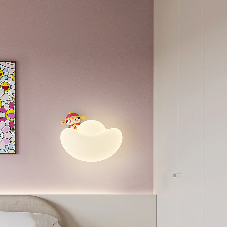 Kids Gold Bullion Animal Wealthy God LED Wall Sconce Lamp