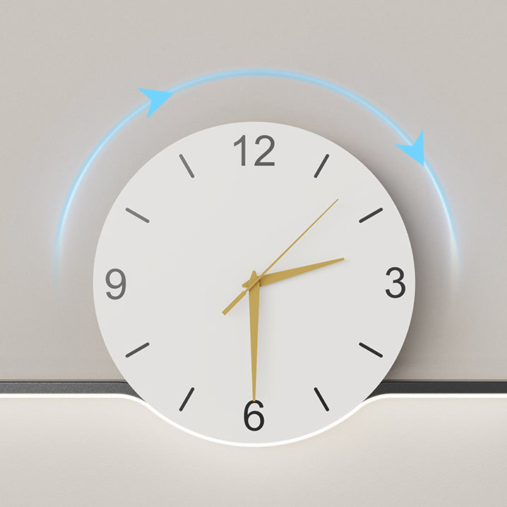 Creative Iron Acrylic Line Clock LED Wall Sconce Lamp