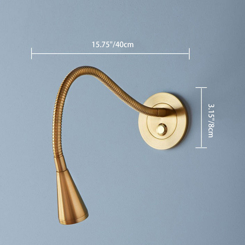 Mid-century Hose Adjustable Reading LED Wall Sconce Lamp