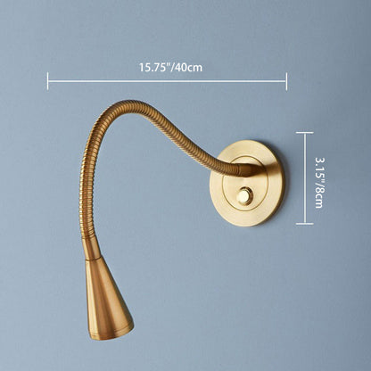 Mid-century Hose Adjustable Reading LED Wall Sconce Lamp