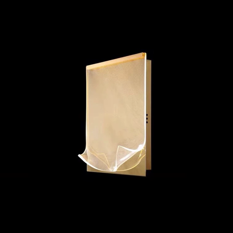 Stainless Rectangular Book-like Folded LED Wall Sconce Lamp