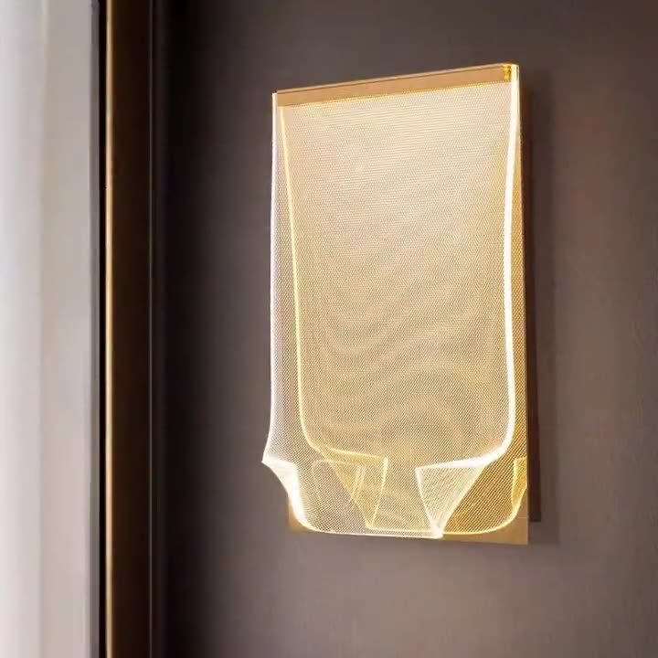 Stainless Rectangular Book-like Folded LED Wall Sconce Lamp