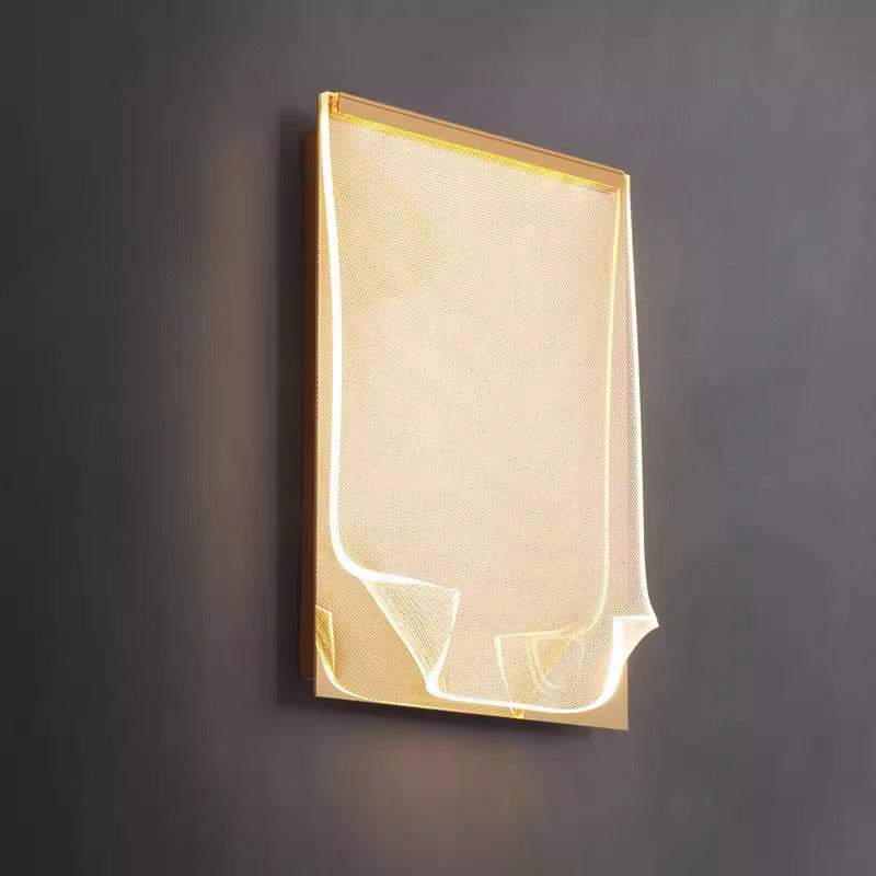 Stainless Rectangular Book-like Folded LED Wall Sconce Lamp