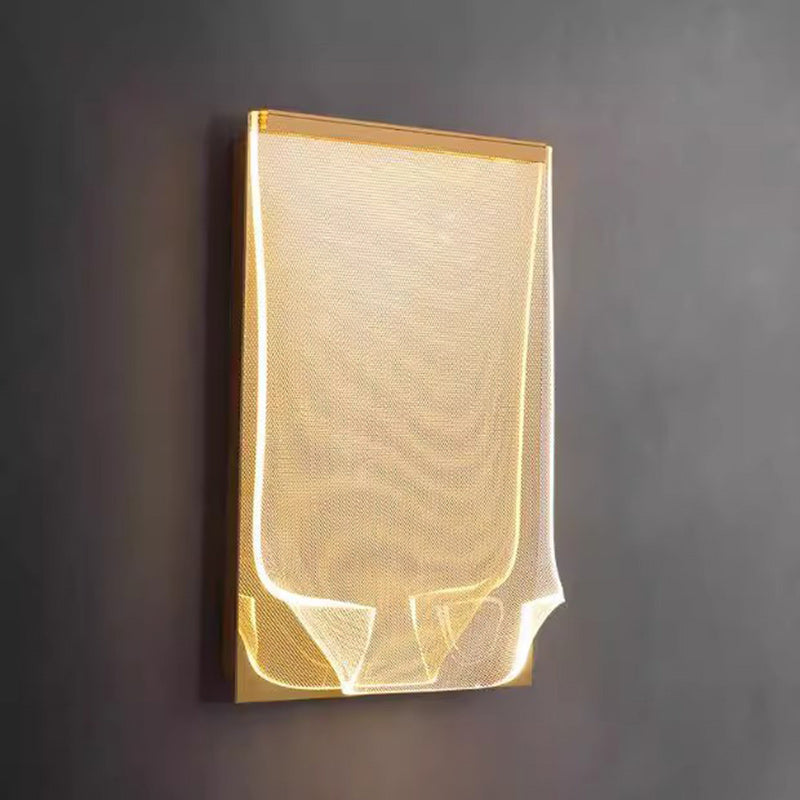 Stainless Rectangular Book-like Folded LED Wall Sconce Lamp