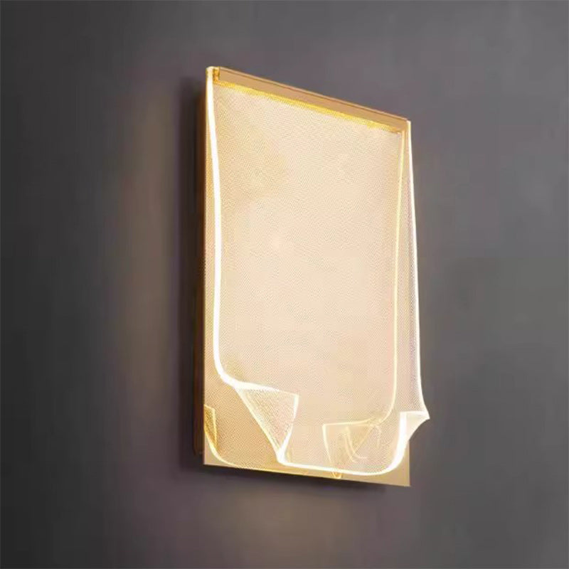 Stainless Rectangular Book-like Folded LED Wall Sconce Lamp