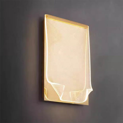 Stainless Rectangular Book-like Folded LED Wall Sconce Lamp