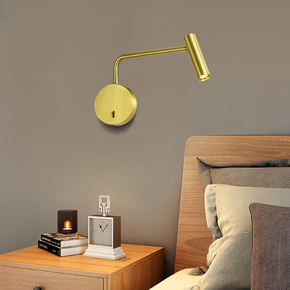 Aluminum Cylinder Rotatable Reading LED Wall Sconce Lamp