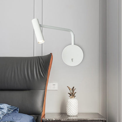 Aluminum Cylinder Rotatable Reading LED Wall Sconce Lamp
