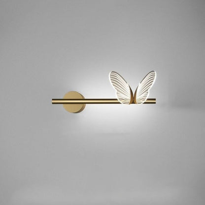 Iron Aluminum Acrylic Strip Butterfly LED Wall Sconce Lamp