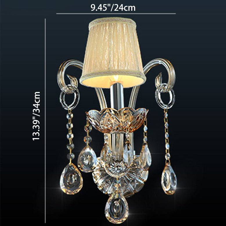 Glass Goat's Horn Candlestick 1/2 Light Wall Sconce Lamp
