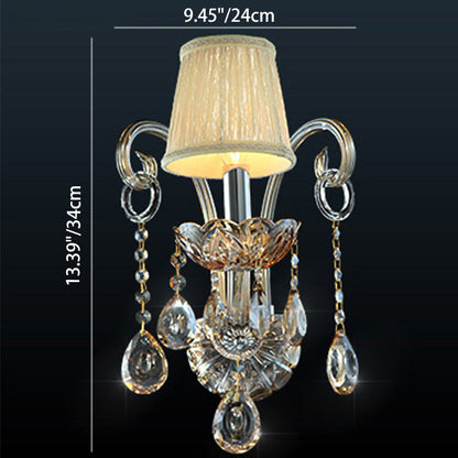 Glass Goat's Horn Candlestick 1/2 Light Wall Sconce Lamp