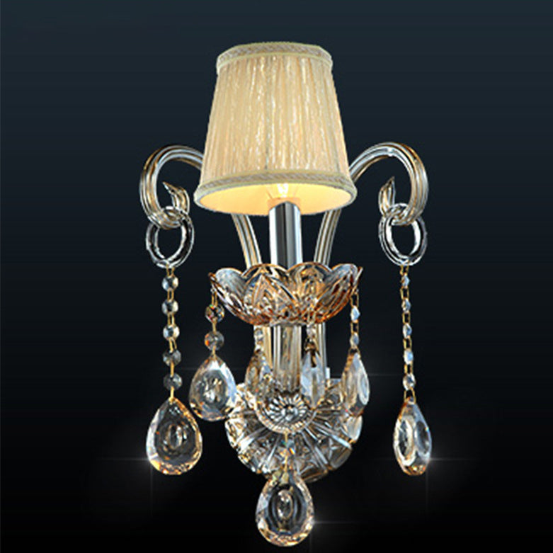 Glass Goat's Horn Candlestick 1/2 Light Wall Sconce Lamp