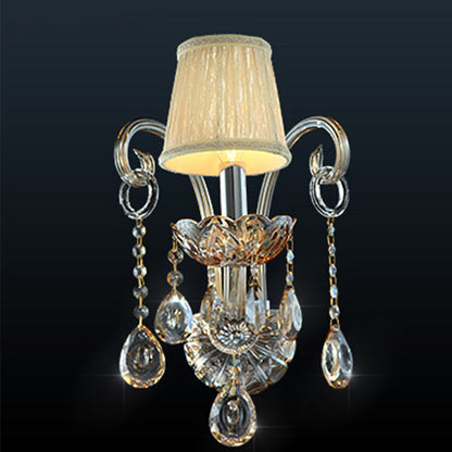 Glass Goat's Horn Candlestick 1/2 Light Wall Sconce Lamp