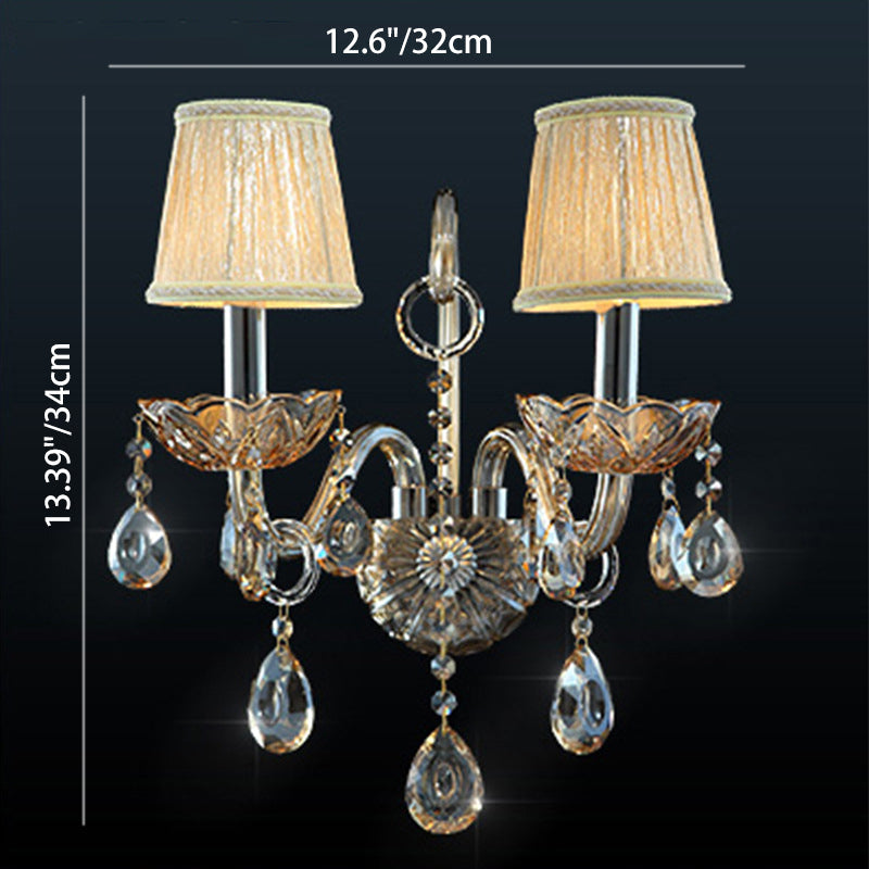 Glass Goat's Horn Candlestick 1/2 Light Wall Sconce Lamp