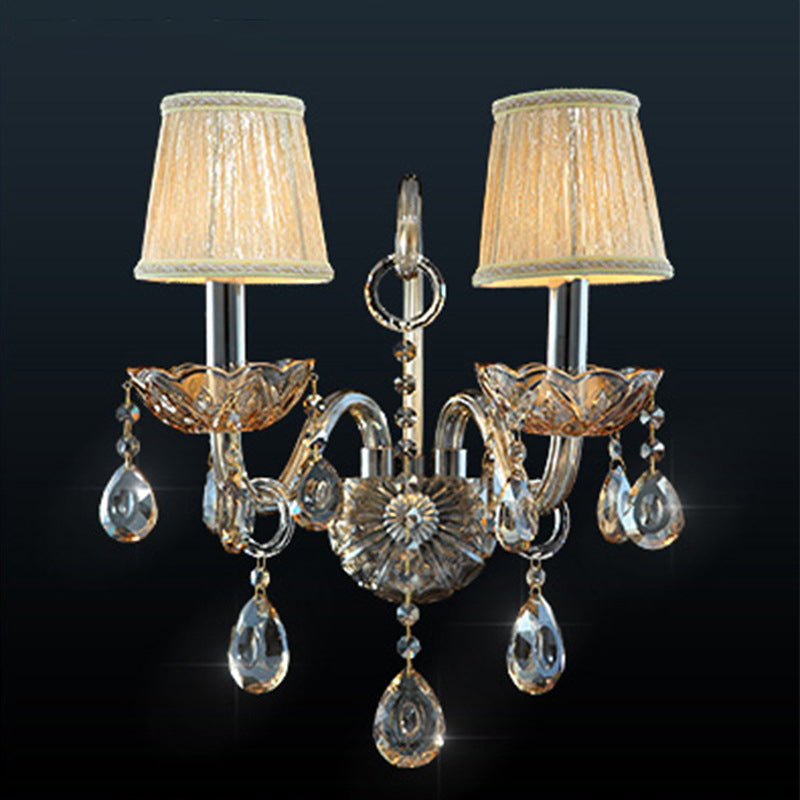 Glass Goat's Horn Candlestick 1/2 Light Wall Sconce Lamp