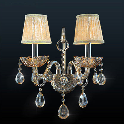 Glass Goat's Horn Candlestick 1/2 Light Wall Sconce Lamp