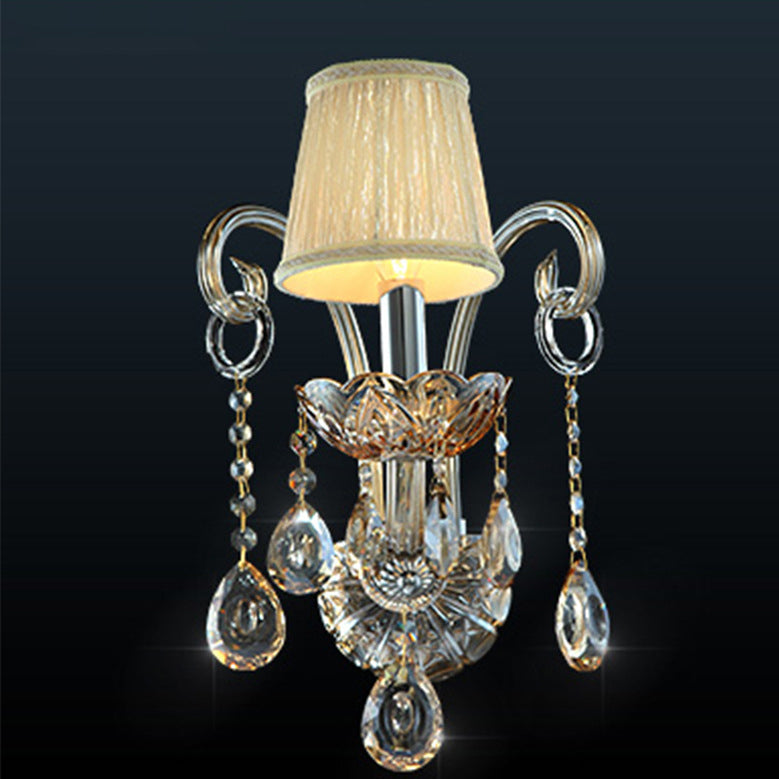 Glass Goat's Horn Candlestick 1/2 Light Wall Sconce Lamp