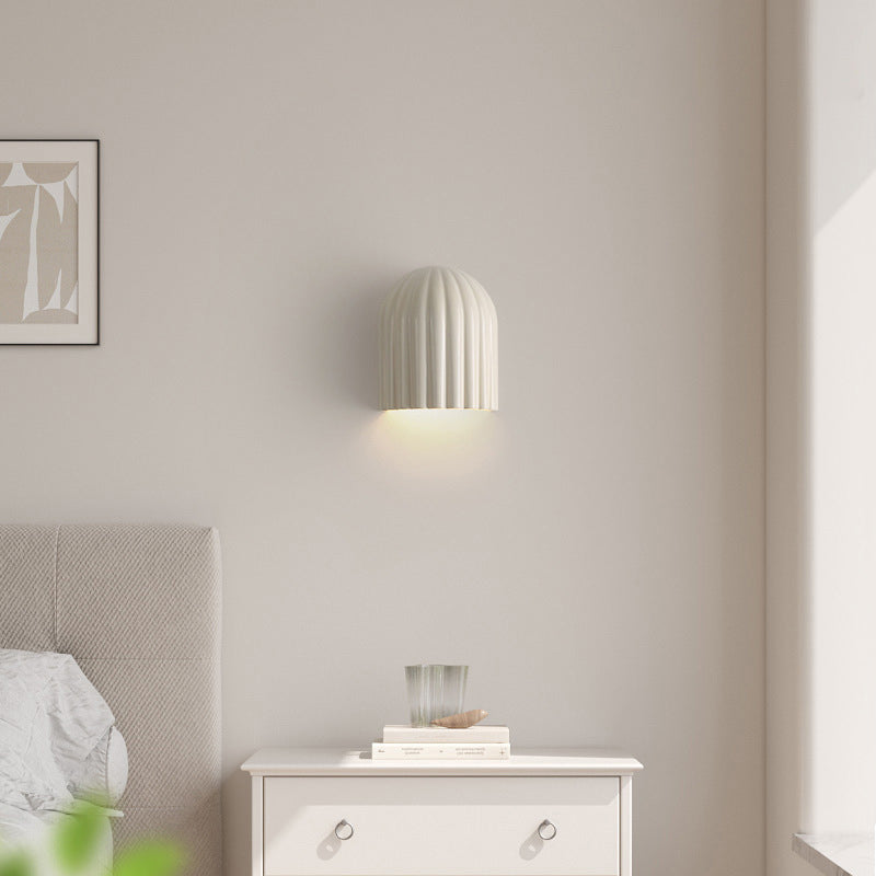 French Iron Resin Oval Striped 2-Light Wall Sconce Lamp