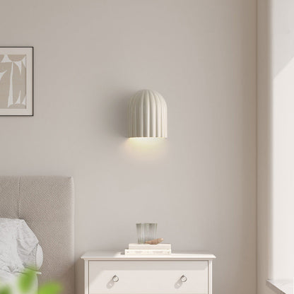 French Iron Resin Oval Striped 2-Light Wall Sconce Lamp