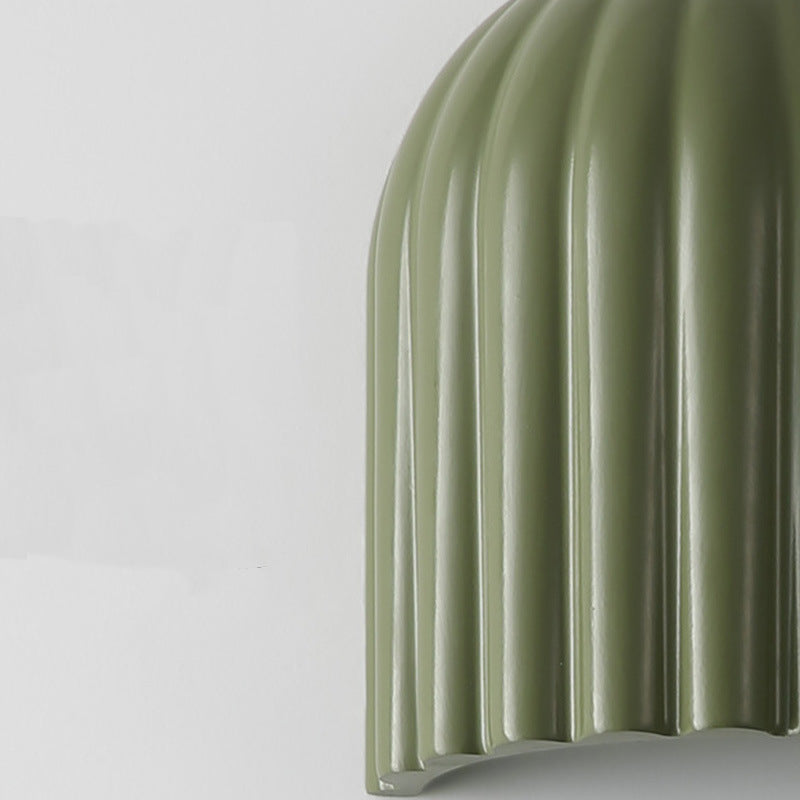 French Iron Resin Oval Striped 2-Light Wall Sconce Lamp