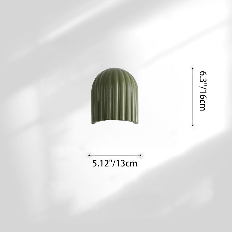 French Iron Resin Oval Striped 2-Light Wall Sconce Lamp