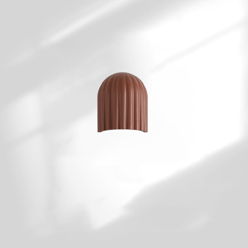 French Iron Resin Oval Striped 2-Light Wall Sconce Lamp
