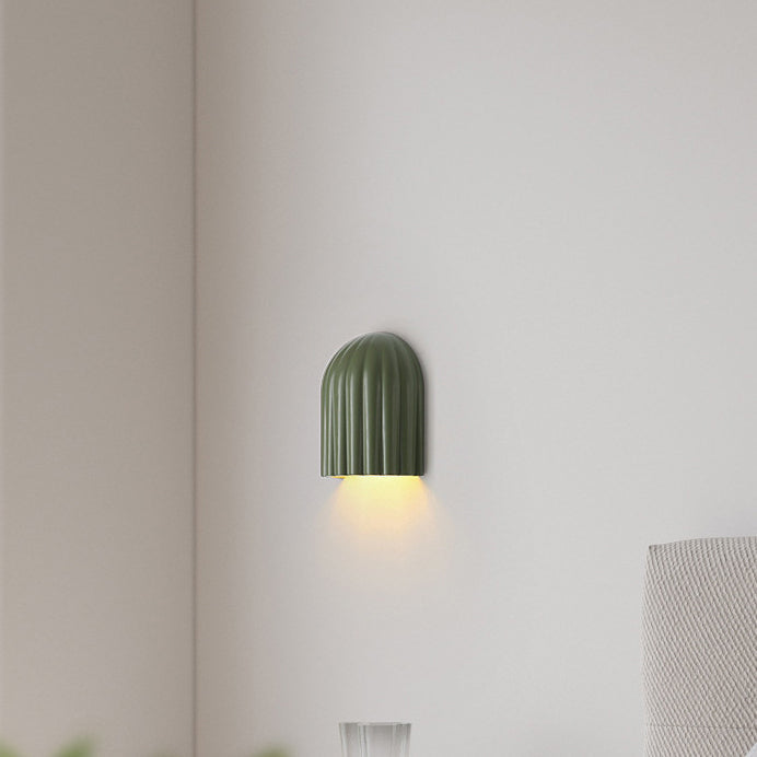 French Iron Resin Oval Striped 2-Light Wall Sconce Lamp
