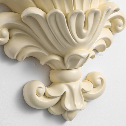 French Roman Column Carved Rose 1-Light Wall Sconce Lamp