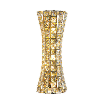 Crystal Steel Column H-curve 4/6 Light Wall Sconce Lamp