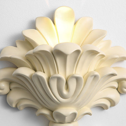 French Roman Column Carved Rose 1-Light Wall Sconce Lamp