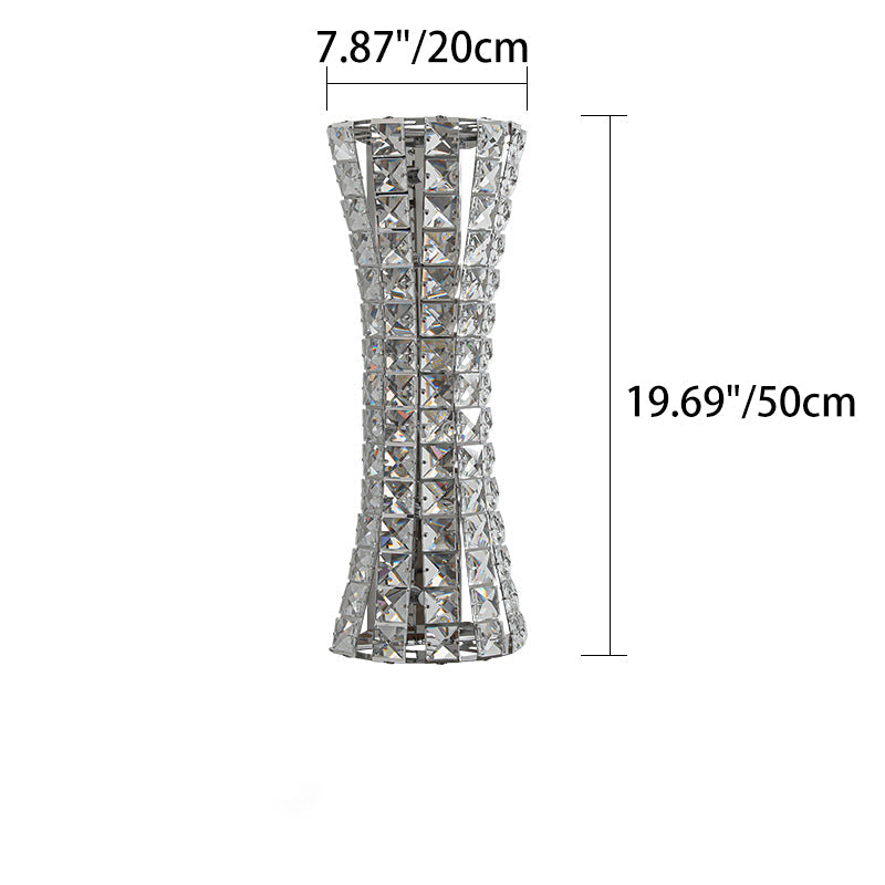 Crystal Steel Column H-curve 4/6 Light Wall Sconce Lamp
