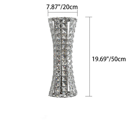 Crystal Steel Column H-curve 4/6 Light Wall Sconce Lamp