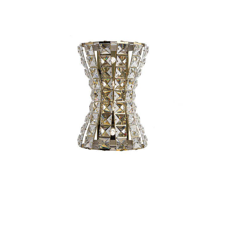 Crystal Steel Column H-curve 4/6 Light Wall Sconce Lamp