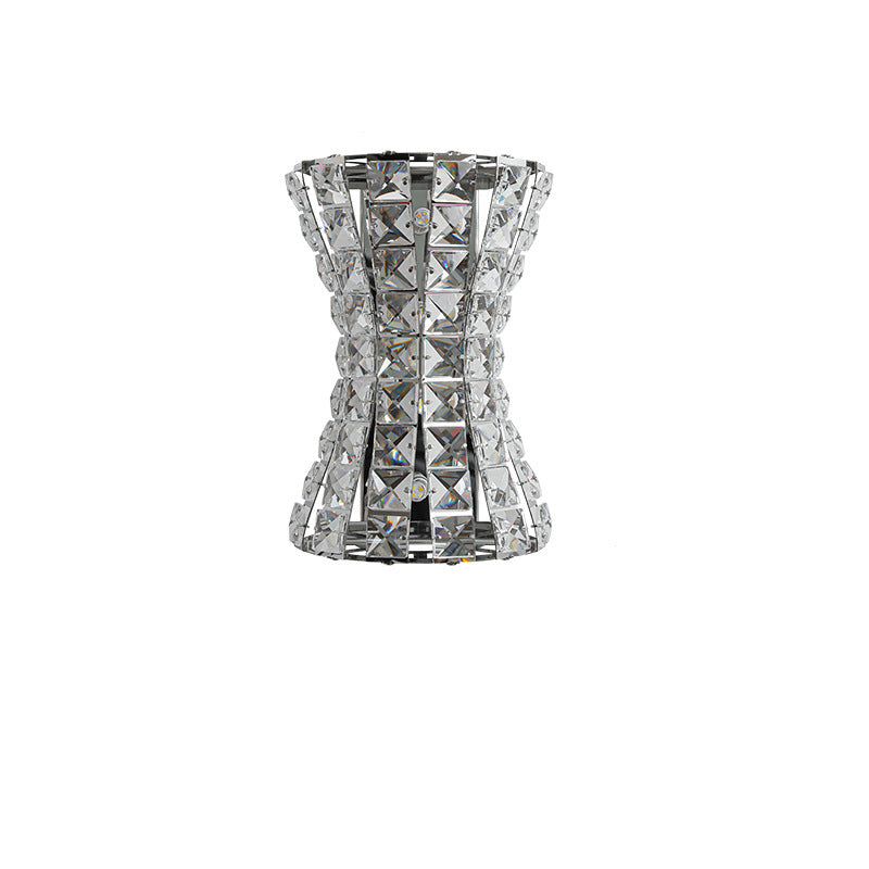 Crystal Steel Column H-curve 4/6 Light Wall Sconce Lamp