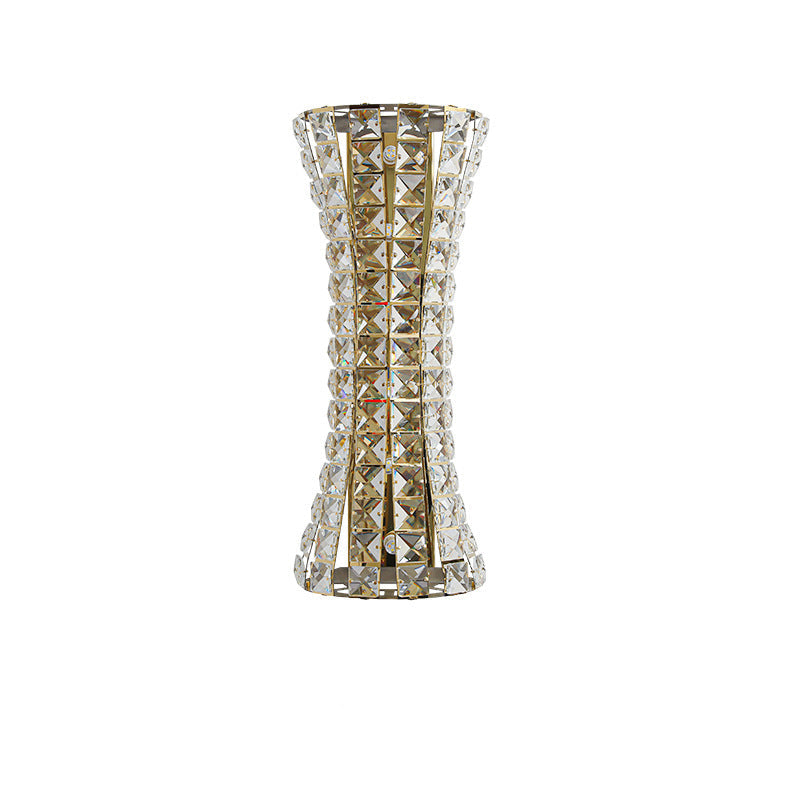 Crystal Steel Column H-curve 4/6 Light Wall Sconce Lamp