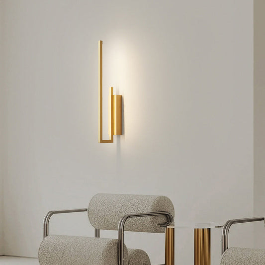Mid-century Crooked Hook Geometric LED Wall Sconce Lamp