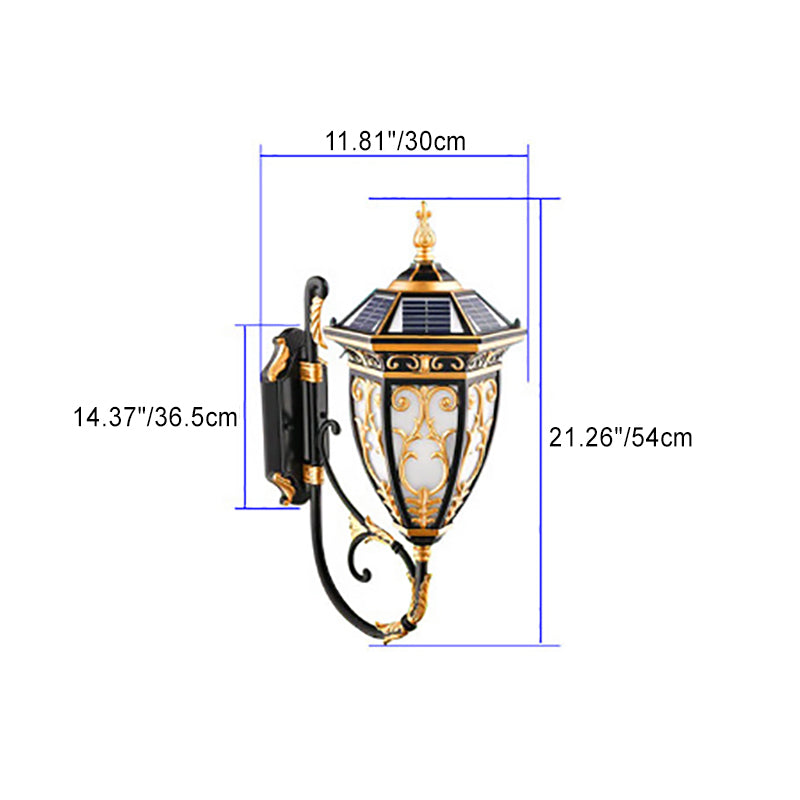 Solar Flower Mansion Pattern 1-Light LED Wall Sconce Lamp