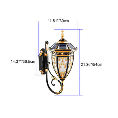 Solar Flower Mansion Pattern 1-Light LED Wall Sconce Lamp