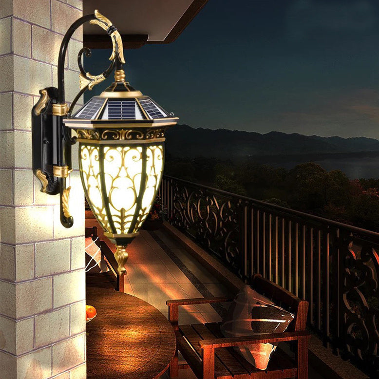 Solar Flower Mansion Pattern 1-Light LED Wall Sconce Lamp