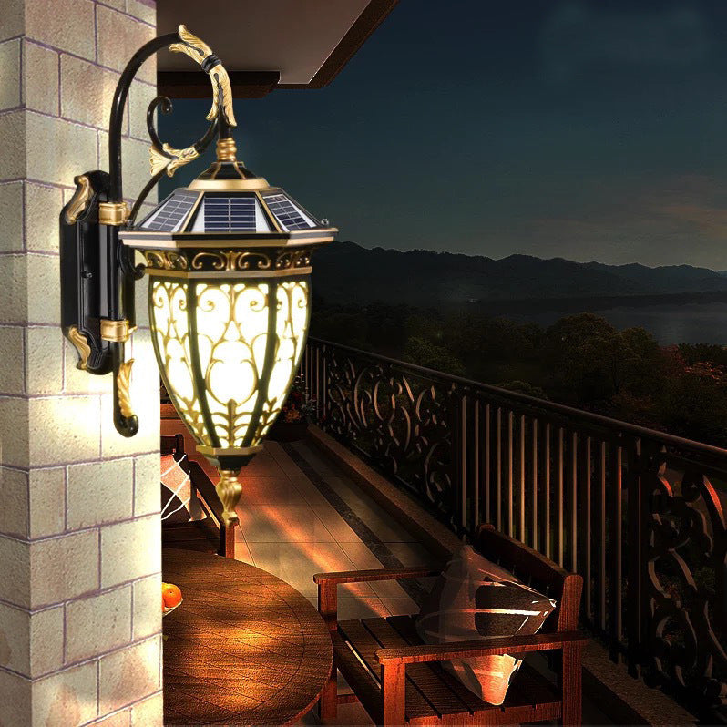 Solar Flower Mansion Pattern 1-Light LED Wall Sconce Lamp